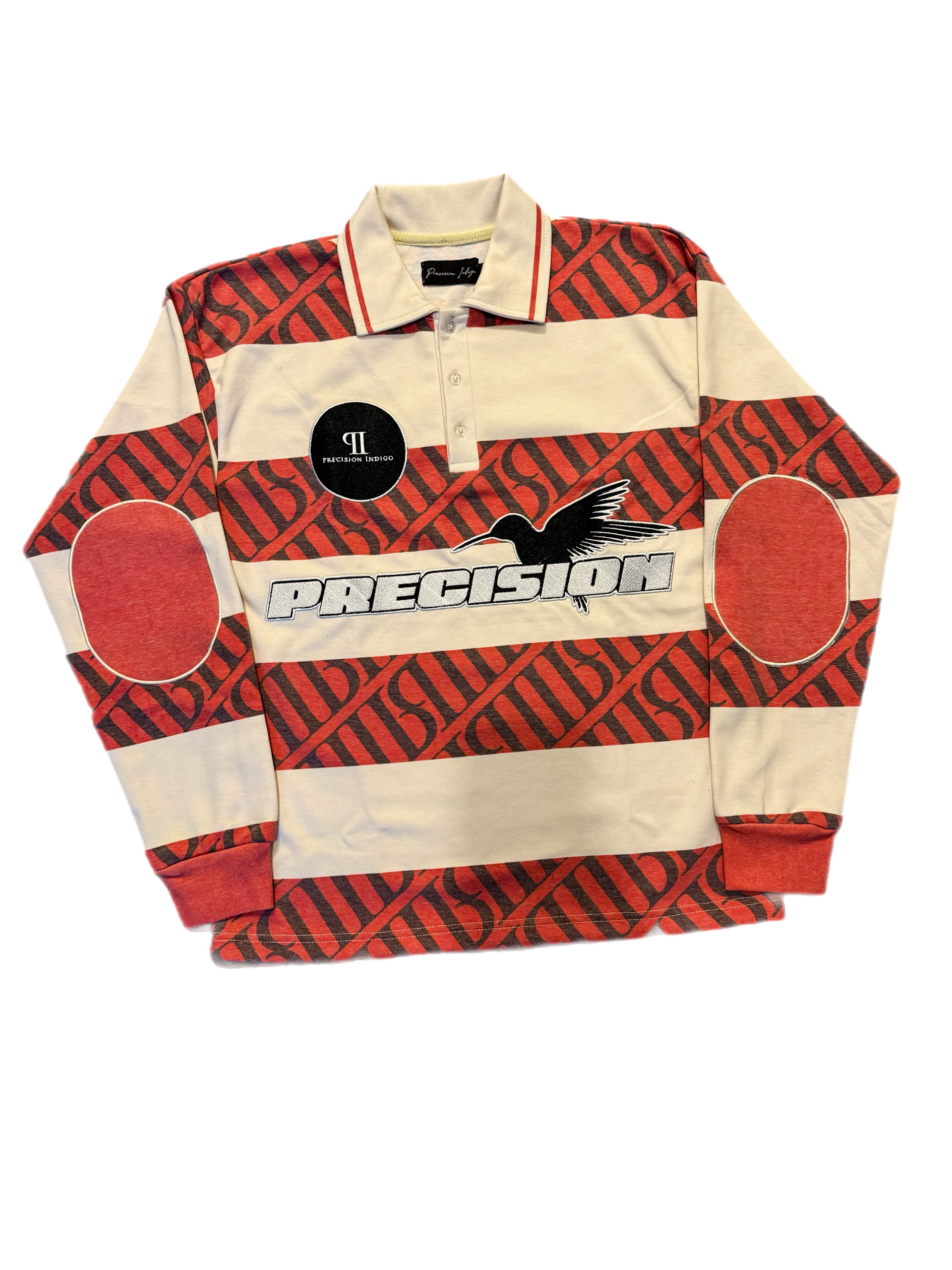 Precision "Elegant" Rugby Polo {In Red/Creme}